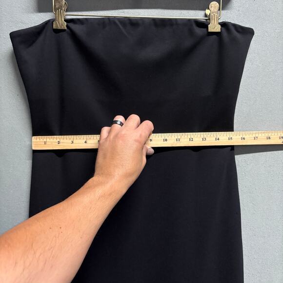 NBD Women's Black Strapless Bodycon Midi Rhinestone Chain Dress Small - Picture 16 of 16